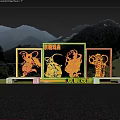Peking Opera Themed Ornaments For Outdoor Decoration
