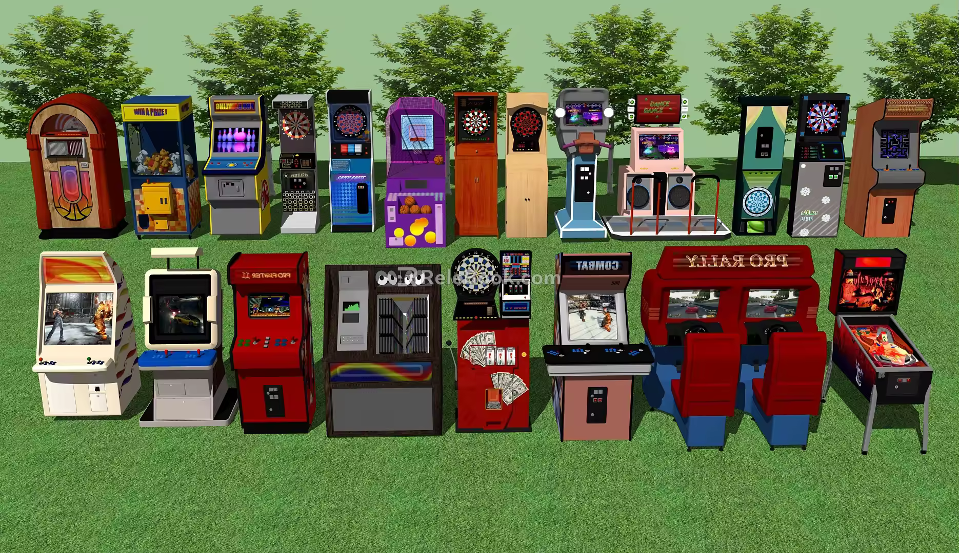 modern game machine game machine game equipment dancing machine 3d model