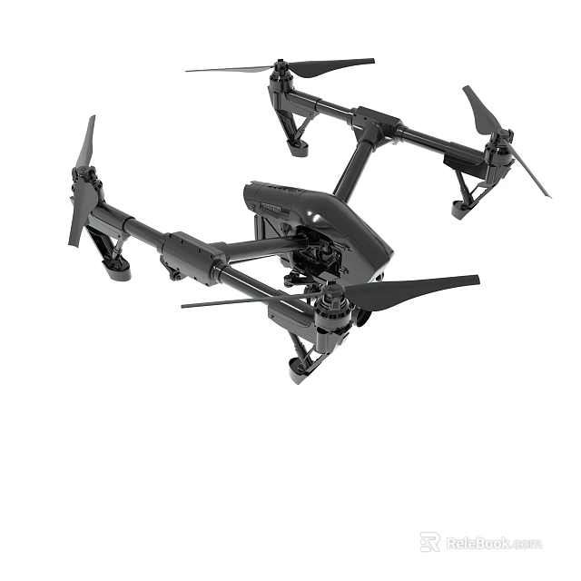 High Performance Professional Drone Quadcopter Design With Foldable Arms And Rotors 3d model 