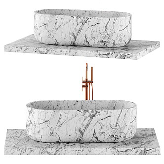 modern bathtub lusso bathroom marble 3d model