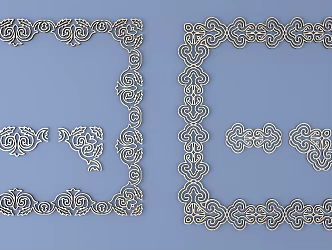 New Chinese Carved Metal Carved 3d model