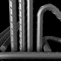 Deformed Steel Rebar For Construction With Ribbed Surface And Bendable Sections