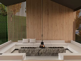 Modern Pavilion Sink Type Meeting Room Enclosing Stove Tea Cooking Homestay Meeting Room 3d model