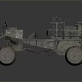 Vintage Military Truck With Missile Launchers Muddy Tires And Multiple Wheels