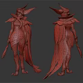 Female Warrior Character With Phoenix Inspired Colorful Feather Costume And Mythical Creature Design