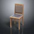 Accent Chair with Wooden Frame Leather Upholstery Modern Minimalist Design and Natural Wood Grain