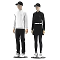 Man Wearing White Long Sleeve Sweater And Black Pants Casual Fashion Outfit