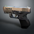 Modern Tactical Pistol With Metallic Finish Textured Grip And Ergonomic Handle