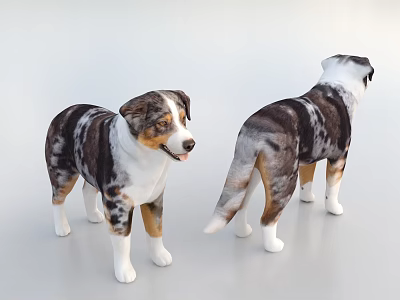 Two Reptile Models Showcasing Black Brown White Color Patterns On White Background 3d model