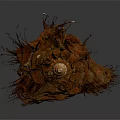 Aquatic Animal Conch With Spiky Brown Shell And Textured Natural Surface