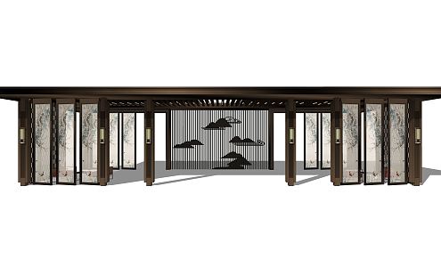 New Chinese style pavilion porch 3d model