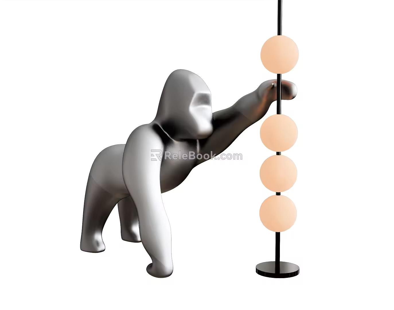 Modern floor lamp orangutan decorative lamp 3d model