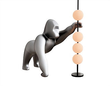 Modern floor lamp orangutan decorative lamp 3d model