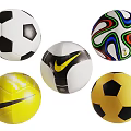 Sports Equipment Various Soccer Balls With Colorful Patterns And Classic Designs