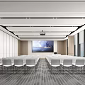 Projection Curtain of Lecture Hall 3d model