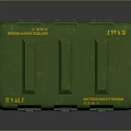 Green EOD Weapon Storage Case With Explosive Ordnance Disposal Markings