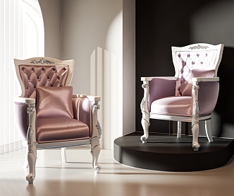 European style chair 3d model