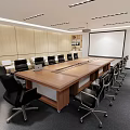 Modern Conference Room 3d model