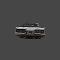 Vintage Rusty Convertible Classic Car With White Body And Retro Design