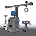 Industrial Equipment With Multiple Display Screens Mechanical Arm And Control Panel