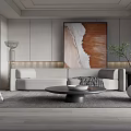 Modern sofa coffee table combination 3d model