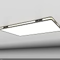 Modern Ceiling Light with Rectangular and Round Shapes in Sleek Design for Bright Illumination 3d model
