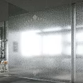 Modern Shopping Mall Retail Store With Glass Shelves Product Display And Lighting Fixtures