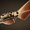 Futuristic Spacecraft Wing Structure With Sleek Exterior And Advanced Aerospace Design
