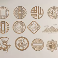 Chinese carved lattice 3d model