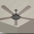 Modern Ceiling Fan With Wooden Blades Round Light And Modern Design For Home Decoration
