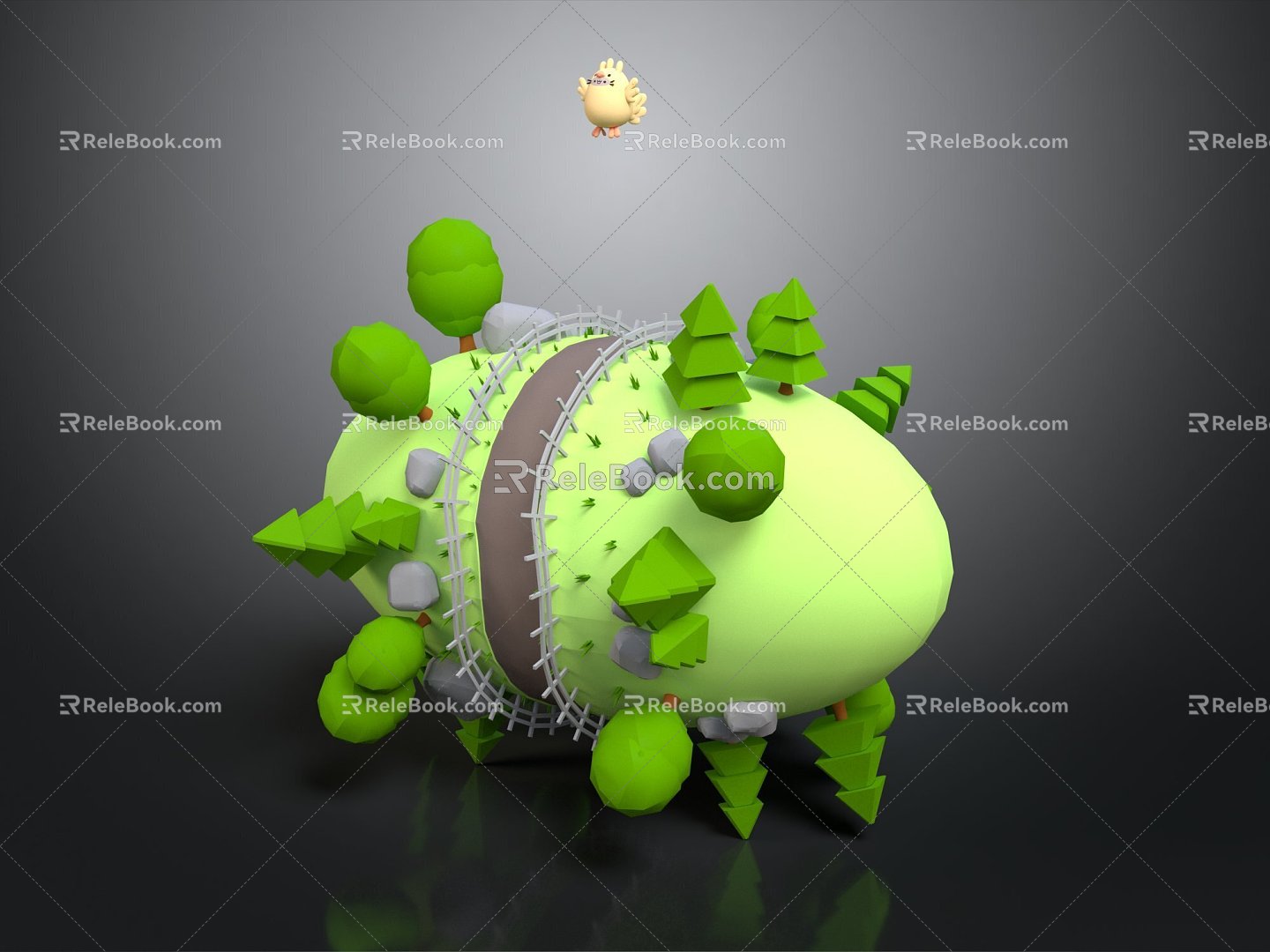 Cartoon City City Ball Stereoscopic City Cartoon Street Cartoon Block Old Street Old Block 3d model