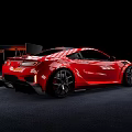 Red Sports Car With Sleek Aerodynamic Body Large Alloy Wheels And Rear Spoiler