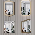 Modern Decorative Mirrors In Different Shapes For Living Room Interior Design