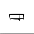 Round Marble Dining Table Dark Surface Gold Veins Black Legs Wooden Floor Light Wall