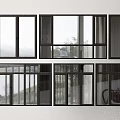 Various Styles of Modern Casement Windows With Black Frames and Glass Panels