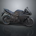 Sleek Modern Sport Motorcycle With Aerodynamic Design Black Finish And Alloy Wheels