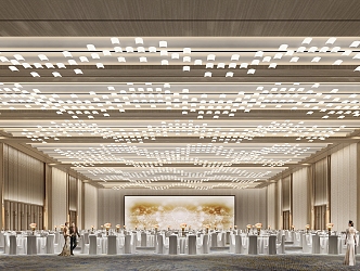 Modern Ballroom 3d model