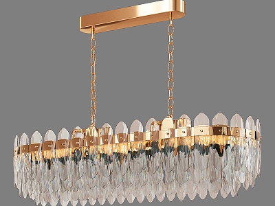 Modern Simple Light Luxury Chandelier 3d model