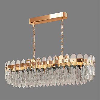 Modern Simple Light Luxury Chandelier 3d model