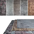 Square Rugs With Diverse Patterns And Soft Textures For Modern Home Interiors 3d model