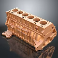 Industrial Equipment Engine Cylinder Block With Multiple Metal Cylinders For Mechanical Use
