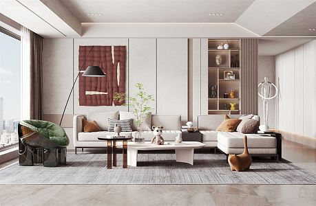 modern living room 3d model