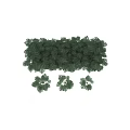 Lush Green Plant Wall with Various Tropical Leaves for Indoor Home Decoration