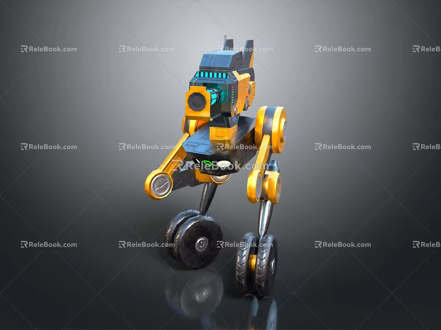 Industrial Robot Single Wheel Robot Double Wheel Robot Robot Robot Assistant Small Robot 3d model