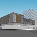 Modern Industrial Factory Building with Glass Facade and Steel Structure Design