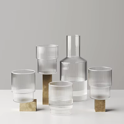 Modern vase glass bottle jewelry combination 3d model Modern vase glass bottle jewelry combination 3d model