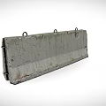 Concrete barrier 3d model