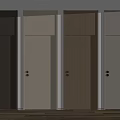 Modern Style Hinged Doors in Brown White Light Wood Gray with Simple Black Handles