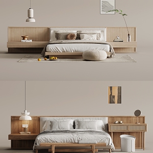 Double bed 3d model