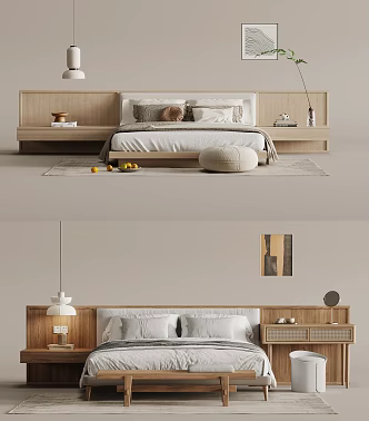 Double bed 3d model